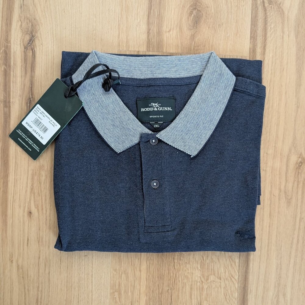 NWT Rodd & Gunn New Haven SF Polo Shirt – Men’s XXL – Navy